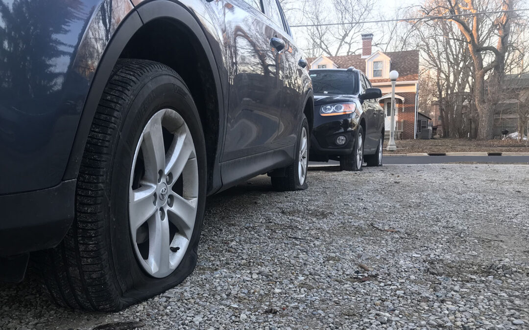 Vandal Used Cordless Drill to Puncture Tires on Over 100 Cars in Urbana